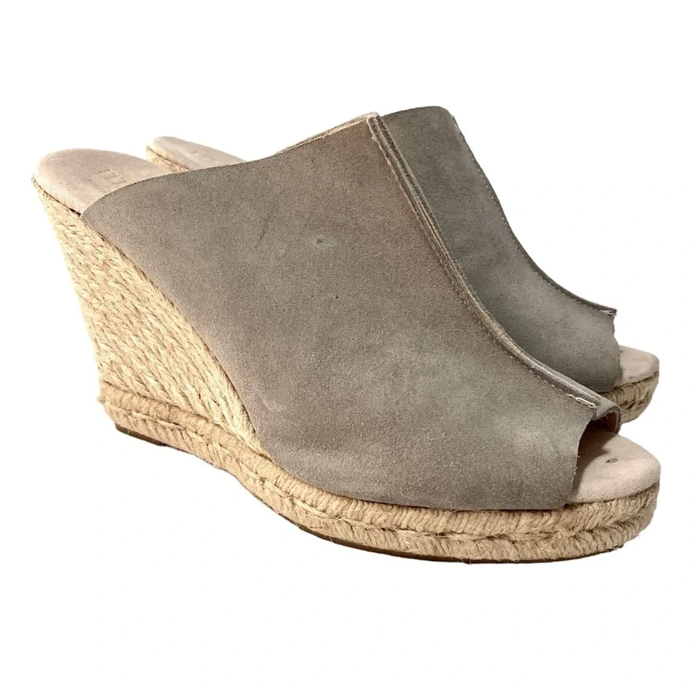 Anthropologie Maypol Suede Wedge Espadrille Slides 8.5 Heels